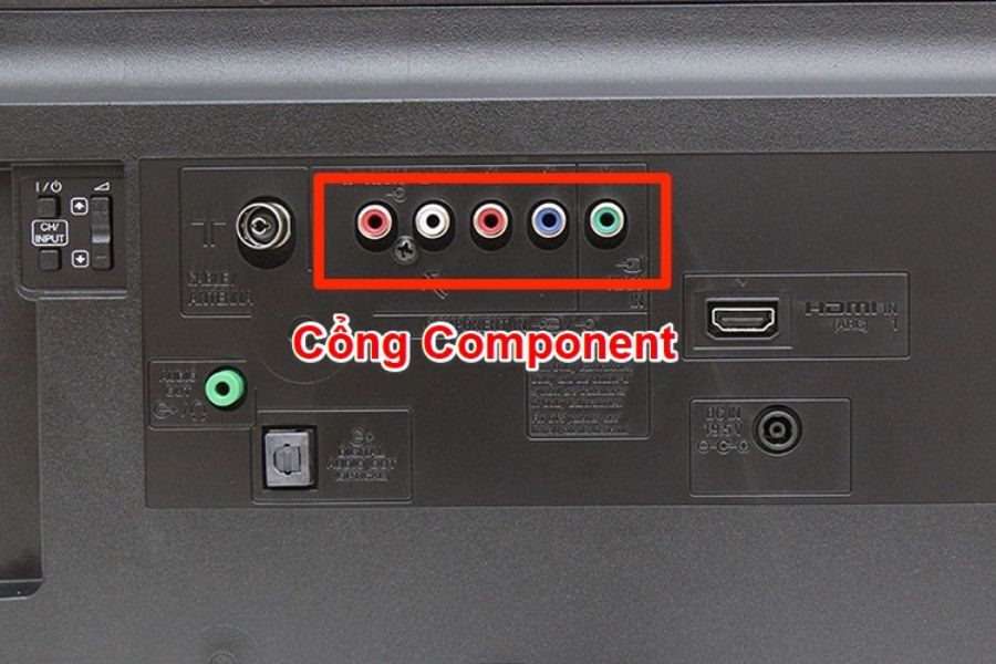 Kết nối bằng cổng Component