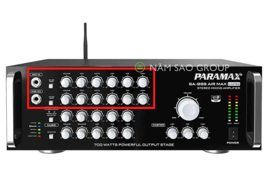 Chỉnh thông số cho micro (MIC)