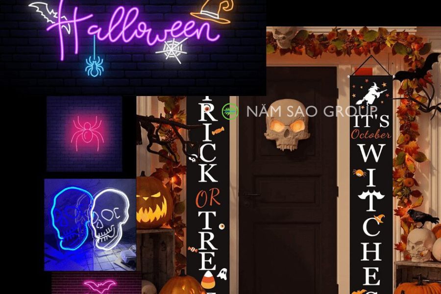 Thiết kế biển hiệu Halloween ấn tượng