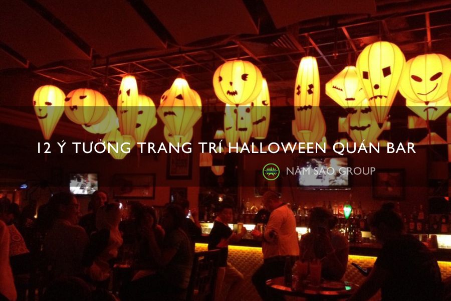 Trang trí Halloween quán bar