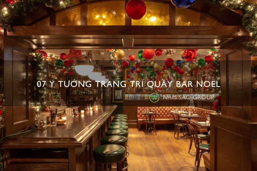 Trang trí quầy bar Noel
