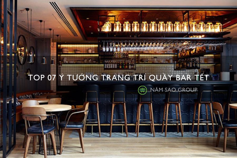 Trang trí quầy bar Tết